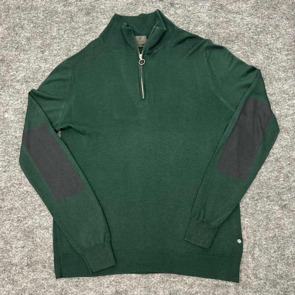 G/Fore Men's 1/4 Zip Sweater Green‎ Size XL Golf Preppy Classic
